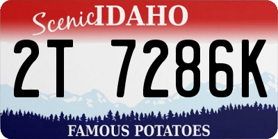 ID license plate 2T7286K