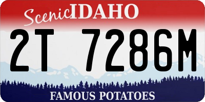 ID license plate 2T7286M
