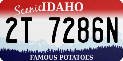 ID license plate 2T7286N