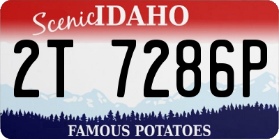 ID license plate 2T7286P