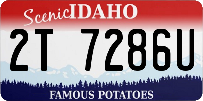 ID license plate 2T7286U