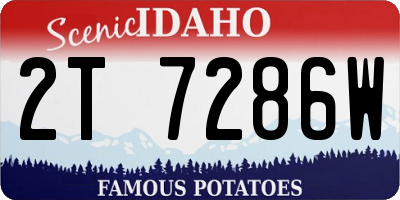 ID license plate 2T7286W