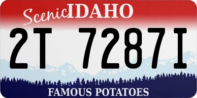 ID license plate 2T7287I