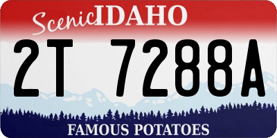 ID license plate 2T7288A