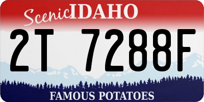 ID license plate 2T7288F