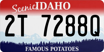 ID license plate 2T7288Q