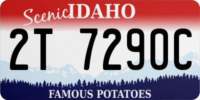 ID license plate 2T7290C