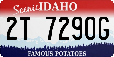 ID license plate 2T7290G