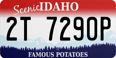 ID license plate 2T7290P