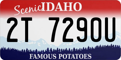 ID license plate 2T7290U