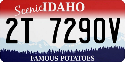 ID license plate 2T7290V