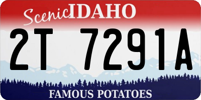 ID license plate 2T7291A