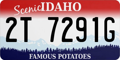 ID license plate 2T7291G