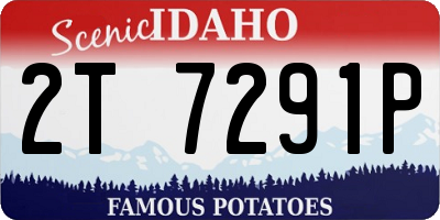 ID license plate 2T7291P
