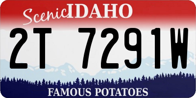 ID license plate 2T7291W