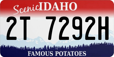 ID license plate 2T7292H