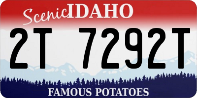 ID license plate 2T7292T