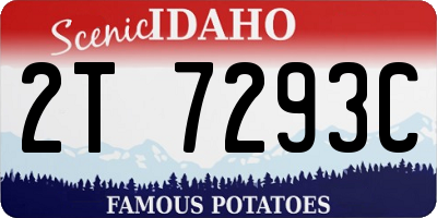 ID license plate 2T7293C