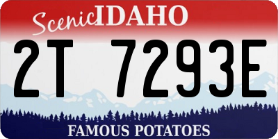 ID license plate 2T7293E
