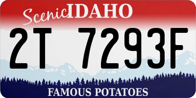 ID license plate 2T7293F