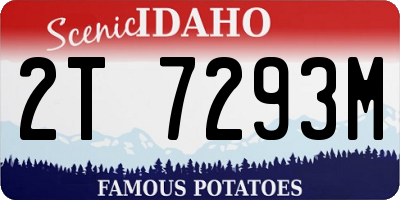ID license plate 2T7293M