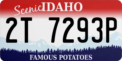 ID license plate 2T7293P