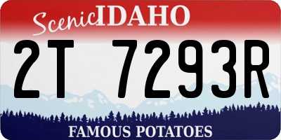 ID license plate 2T7293R