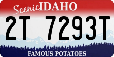 ID license plate 2T7293T