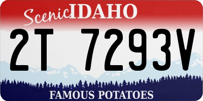 ID license plate 2T7293V