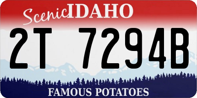 ID license plate 2T7294B