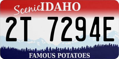 ID license plate 2T7294E
