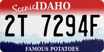 ID license plate 2T7294F