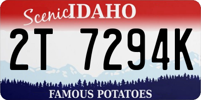 ID license plate 2T7294K