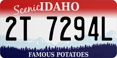 ID license plate 2T7294L