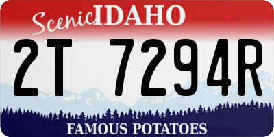 ID license plate 2T7294R