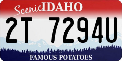 ID license plate 2T7294U
