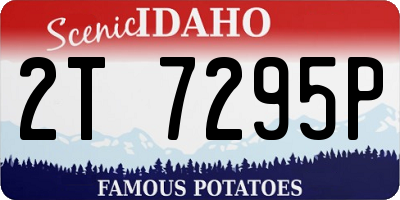 ID license plate 2T7295P