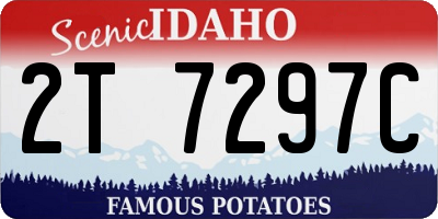ID license plate 2T7297C