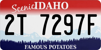 ID license plate 2T7297F