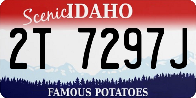 ID license plate 2T7297J