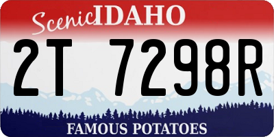 ID license plate 2T7298R