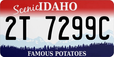 ID license plate 2T7299C