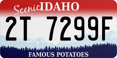 ID license plate 2T7299F