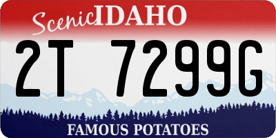 ID license plate 2T7299G