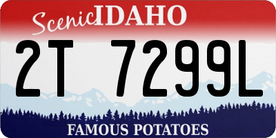 ID license plate 2T7299L