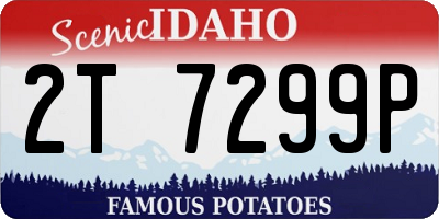 ID license plate 2T7299P