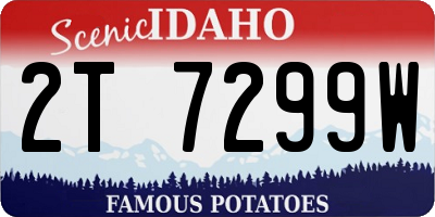 ID license plate 2T7299W