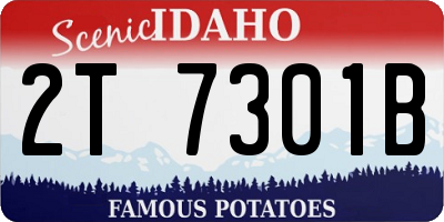 ID license plate 2T7301B