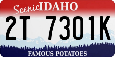 ID license plate 2T7301K