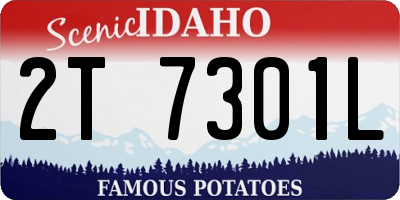 ID license plate 2T7301L
